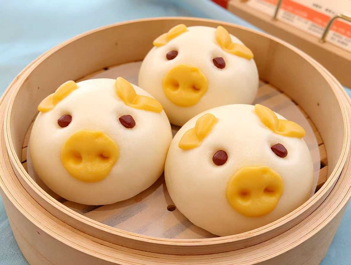 SARMA(サーマ) - 手作り動物まんセット 子豚カスタード うさぎ紫芋あん