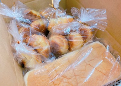 【販売終了】生クリームとはちみつたっぷり生食パンと塩パンセット