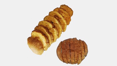 メロンパンのラスク４個分８袋簡易包装(送料198円メール便.時間指定不可)