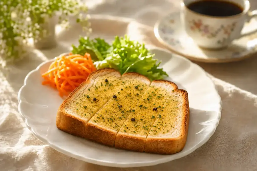 【希望日に届く！】2つの食感  ガーリックバター風味食パン4斤セット