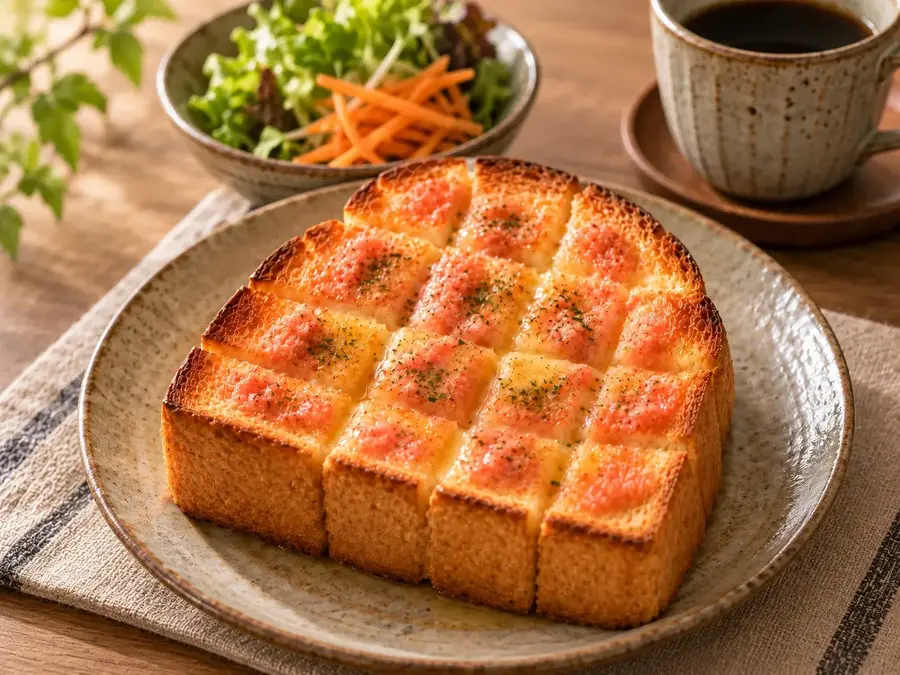 【希望日に届く！】2つの食感  明太バター風味食パン　4袋セット