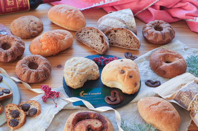 自家製粉5日以内に製パン、オーガニックチョコレート使用商品が勢ぞろいのパンセット