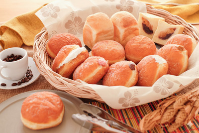 甘党さんにぴったり♪ふっくら丸いフォルムが可愛いマラサダとミニ食パンのセット